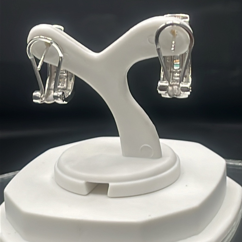 Chic Silver Rectangular Earrings - image 2